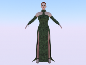 Woman in a Dress 027 3D Модель