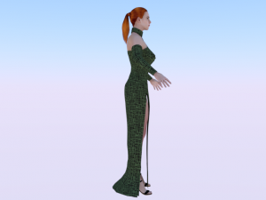 Woman in a Dress 027 3D Model
