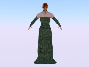 Woman in a Dress 027 3D Model