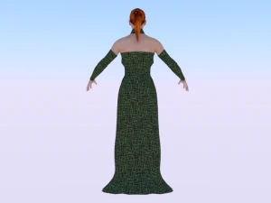 Woman in a Dress 027 3D Model