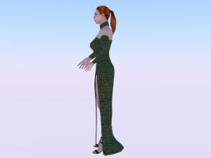 Woman in a Dress 027 3D Model