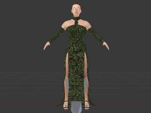 Woman in a Dress 027 3D Model