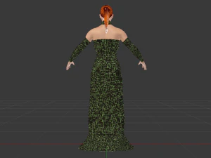 Woman in a Dress 027 3D Model