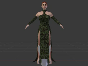 Woman in a Dress 027 3D Model