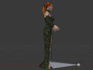 Woman in a Dress 027 3D Model