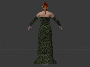 Woman in a Dress 027 3D Model
