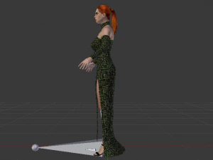 Woman in a Dress 027 3D Model