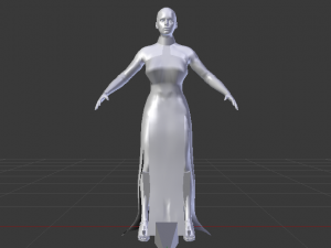 Woman in a Dress 027 3D Model