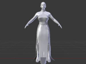 Woman in a Dress 027 3D Model