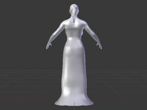 Woman in a Dress 027 3D Model