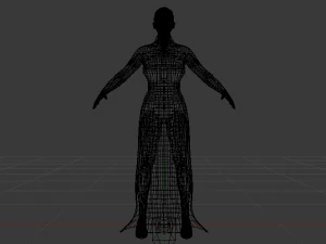 Woman in a Dress 027 3D Model