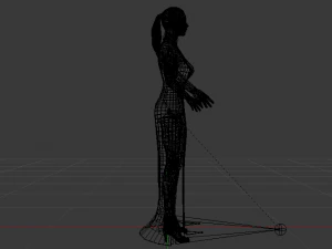 Woman in a Dress 027 3D Model