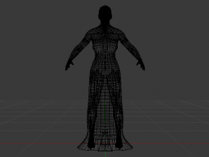 Woman in a Dress 027 3D Model