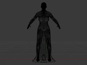 Woman in a Dress 027 3D Model