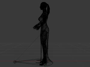 Woman in a Dress 027 3D Model