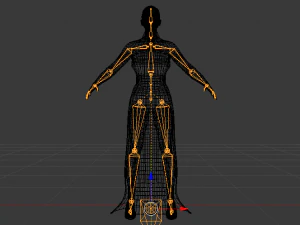Woman in a Dress 027 3D Model