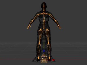 Woman in a Dress 027 3D Model