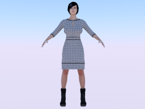 Woman in a Dress 028 3D Model