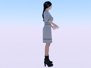 Woman in a Dress 028 Model 3D