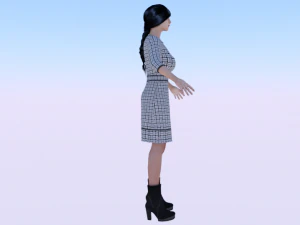 Woman in a Dress 028 3D Model