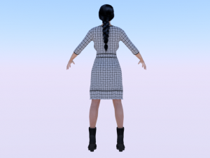 Woman in a Dress 028 Model 3D