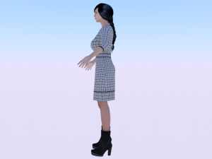 Woman in a Dress 028 Model 3D