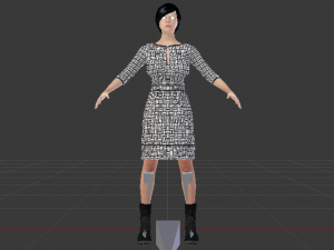Woman in a Dress 028 Model 3D