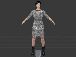 Woman in a Dress 028 3D Model