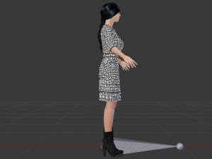 Woman in a Dress 028 Model 3D
