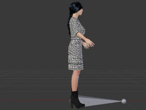 Woman in a Dress 028 3D Model