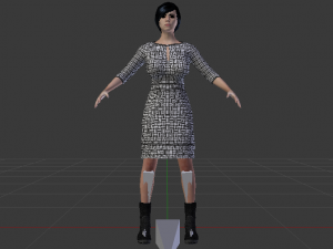 Woman in a Dress 028 Model 3D