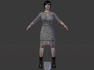Woman in a Dress 028 3D Model