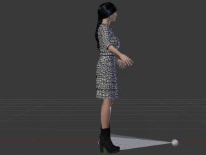 Woman in a Dress 028 3D Model