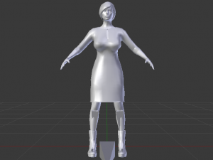 Woman in a Dress 028 Model 3D