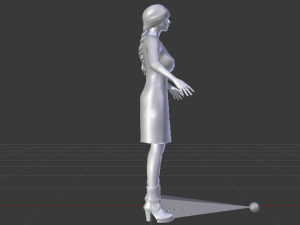 Woman in a Dress 028 Model 3D