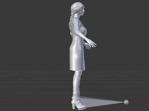 Woman in a Dress 028 3D Model