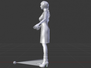 Woman in a Dress 028 Model 3D