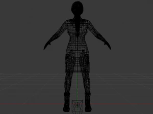 Woman in a Dress 028 3D Model
