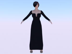 Woman in a Dress 029 3D Модель