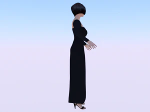 Woman in a Dress 029 3D Model