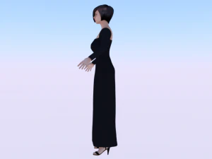 Woman in a Dress 029 3D Model