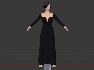 Woman in a Dress 029 3D Model