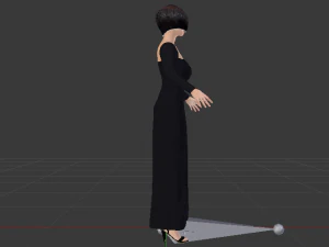 Woman in a Dress 029 3D Model