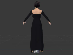 Woman in a Dress 029 3D Model