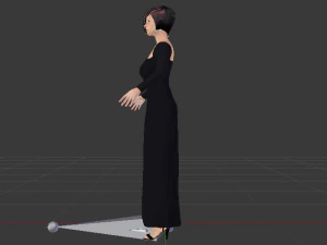 Woman in a Dress 029 3D Model