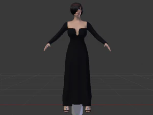 Woman in a Dress 029 3D Model