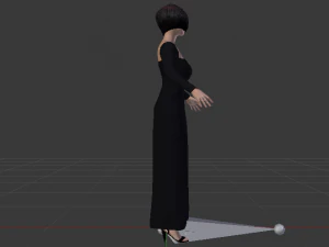 Woman in a Dress 029 3D Model