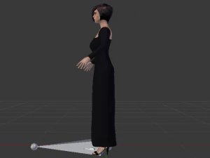 Woman in a Dress 029 3D Model