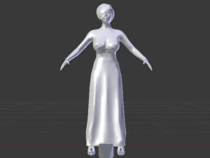 Woman in a Dress 029 3D Model