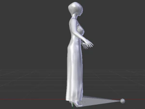 Woman in a Dress 029 3D Model